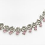 Rose Whirl Blossom Zirconia Set with Earrings