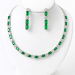 Emerald Grace Royal Zirconia Set and Earrings
