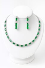 Emerald Grace Royal Zirconia Set and Earrings