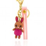 Blush Bunny – Pink Dress Rabbit Keychain