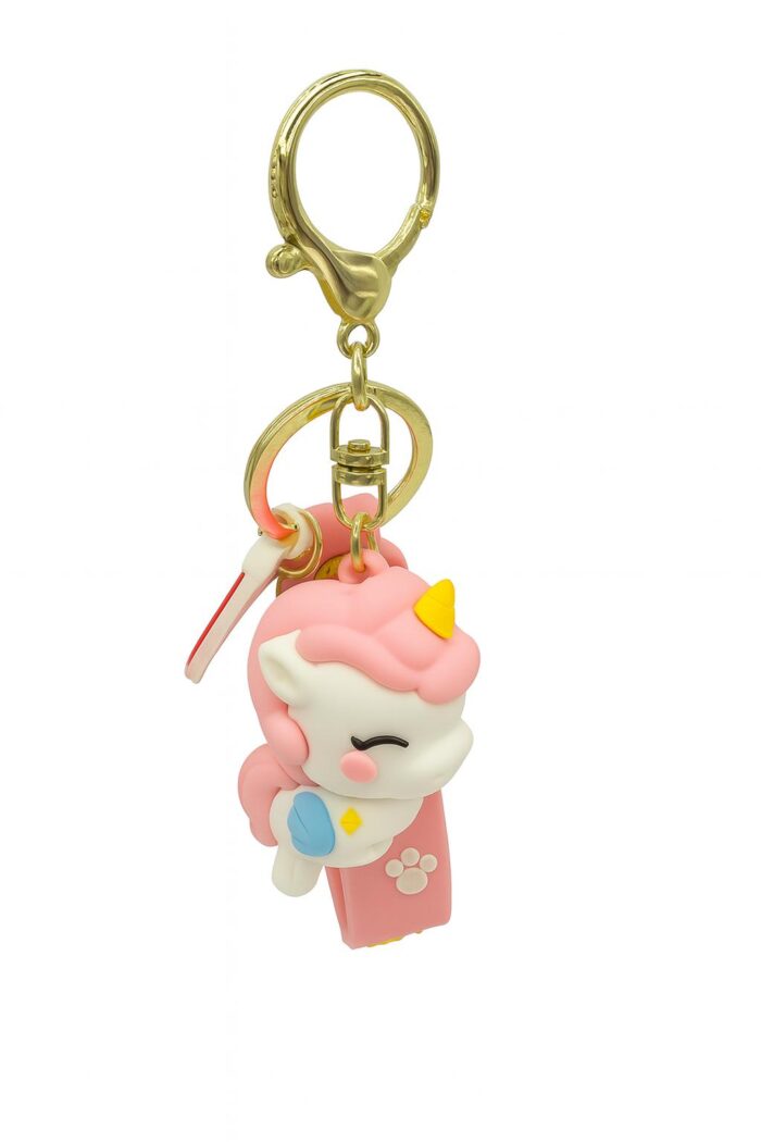 Cotton Cloud Unicorn – Pink Fantasy Keychain - Image 1