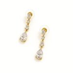 Golden Teardrop – Cubic Zirconia Drop Earrings