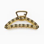 Noir Dazzle Crystal Hair Claw Clip – Spring Grip Type
