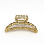 Twisted Elegance Crystal Hair Claw Clip – Spring Grip Type