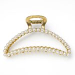 Pearl Whisper – Arc Claw Clip with Pearl Embellishment