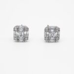 Radiant Charm – Emerald-Cut Stud Earrings with Cubic Zirconia