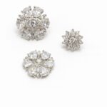 Celestial Bloom – Cubic Zirconia Trio Stud Set