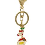 Holiday Glow – Enamel Santa & Stocking Christmas Keychain