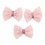 Blush Whimsy Tulle Bows – Set of 3