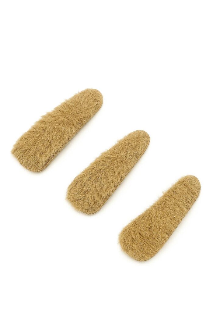 Teddy Toffee Fuzz Clips – Set of 4 - Image 1
