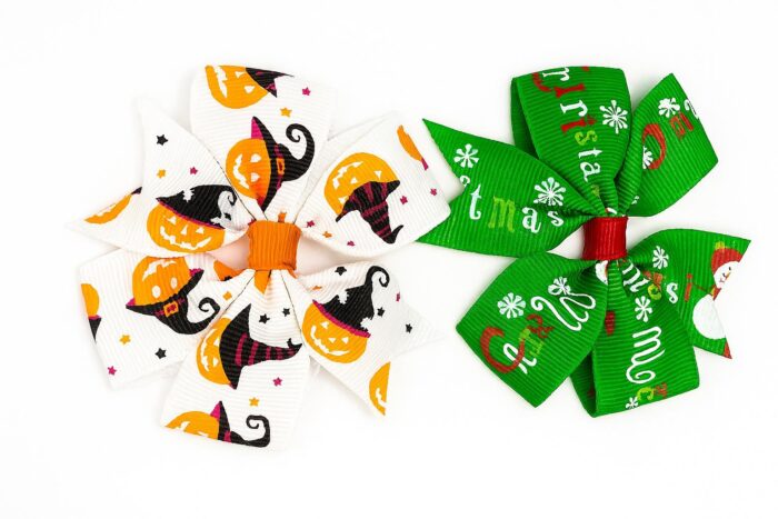 Holiday Whimsy Duo – Set of 2 Bows - Image 1