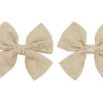 Sandstone Linen Bows – Set of 4