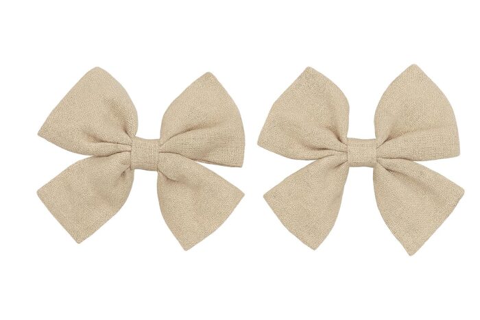 Sandstone Linen Bows – Set of 4 - Image 1