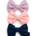 Velvet Cloud Bow Clips – Set of 4