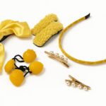 Lemon Zest Radiance – 7-Piece Hair Accessory Set with Satin Bow Clip, Fuzzy Hairpins, Fruit Elastics, Pearl Alligator Clips & Braided Headband