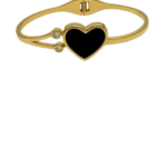 Anti Tarnish Stainless Steel Heart Gold Plated Handcuff